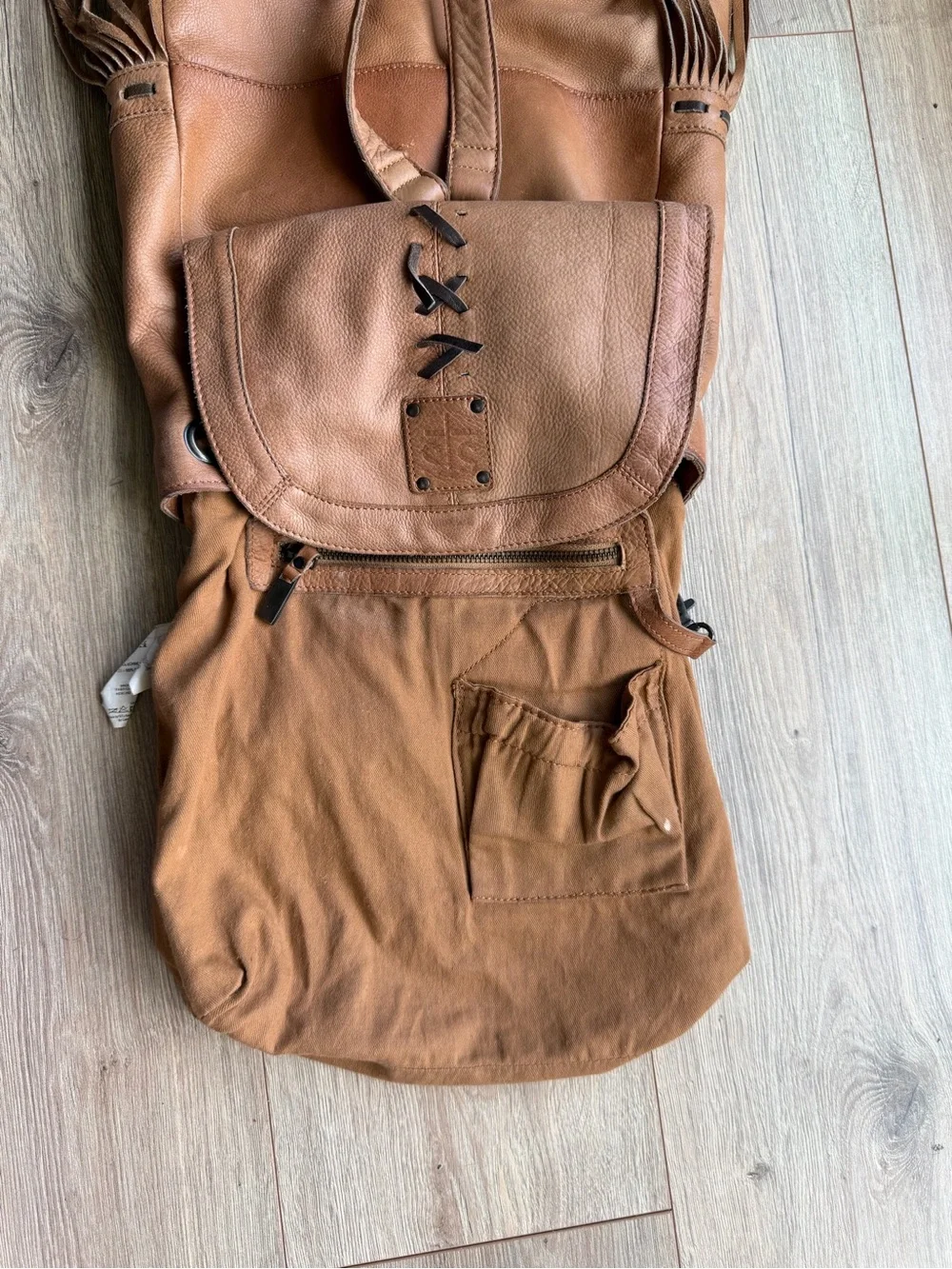 STS Ranchwear Fringe 100%Leather Backpack w Tassel Cowgirl Western See Flaws